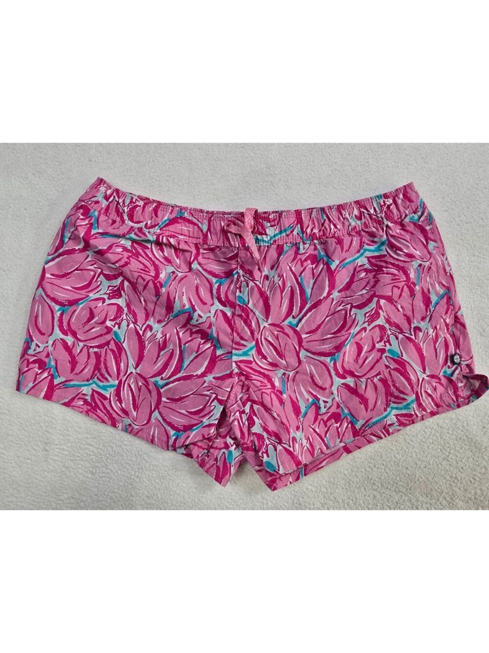 Lauren James Womens Small Pink Tulip Floral Print Shorts